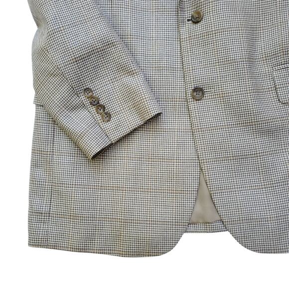 JoS. A. Bank Signature Collection Silk Wool Houndstooth Sport Coat Blazer 40R - Picture 7 of 16